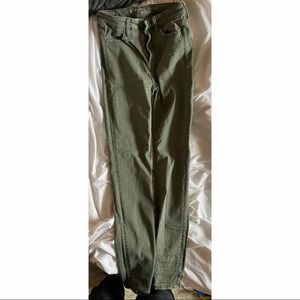AE Super High Waisted Army Green Jegging